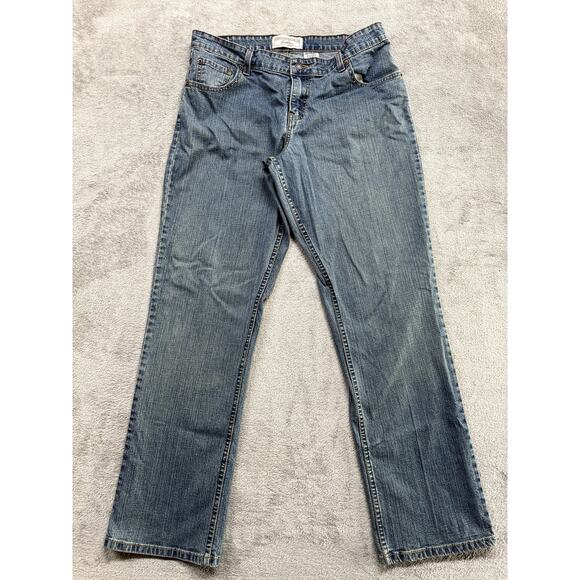 Levi's Strauss Signature Jeans Womens Size 12 Medium Mid Rise Straight Blue - Picture 1 of 8